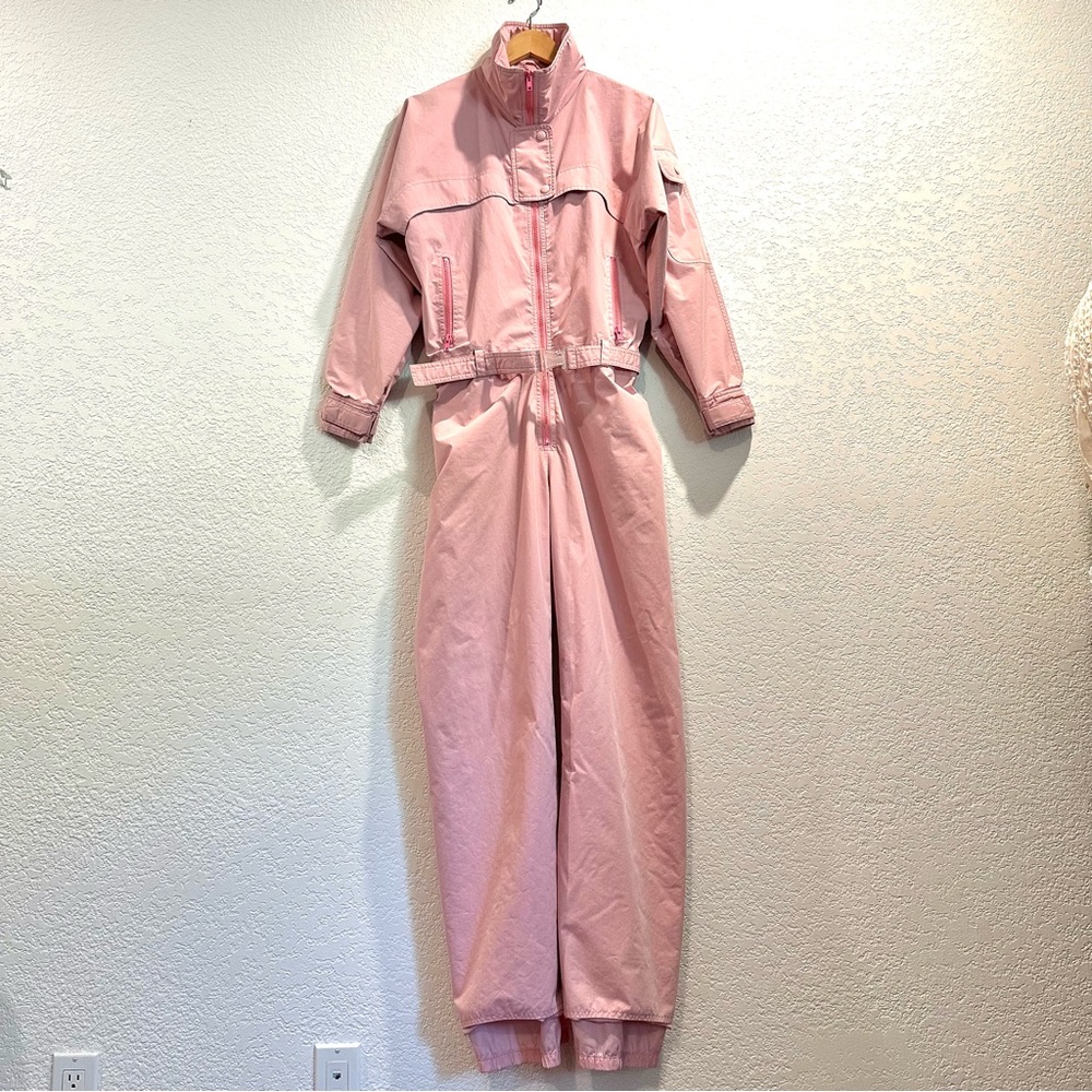 Vintage Ski Snowsuit Jumpsuit Pink Retro Flair Apres-Ski End of Season Festival